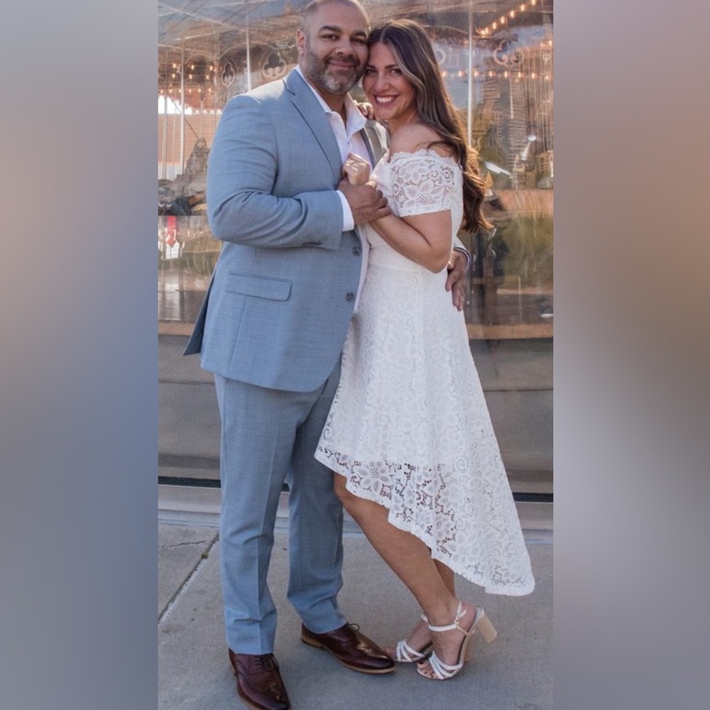 Women's Lace Cocktail Dress Hi-Lo Off Shoulder Party Dress